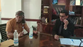 مدير عام الصحة بلحج يناقش مع رئيس اللجنة الأهلية بمنطقة مشألة الوضع الصحي