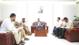 لقاء في عدن يناقش تسليم الميازين المحورية واستئناف مشروع طريق الفرشة – طور الباحة
