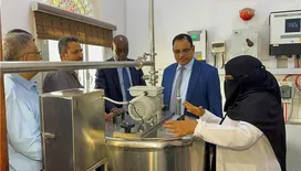 وزير الزراعة ومحافظ لحج يتفقدان تأهيل مركز بحوث الثروة الحيوانية ومركز إنتاج الألبان بصبر